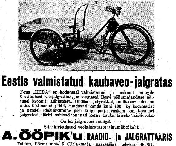 19. ja 20. sajandi vahetuse paiku sai alguse ka kodumaine jalgrattatööstus. 