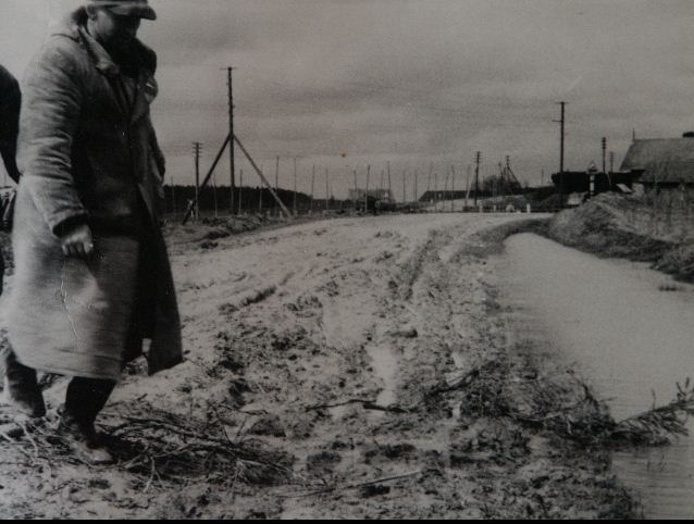 Jõgeva–Tartu maantee kevadine seisund 1950. aastatel.
