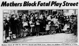 Kuigi rahulolematus linnaruumi turvalisusega oli terav teema juba 1930. aastail, siis üks märgilisemaid rahvaalgatusi on läinud ajalukku sõjajärgsest Ameerikast, nimega The Baby Carriage Blockades. Demonstrandid olid enamasti naised, kes tulid tänavatele 